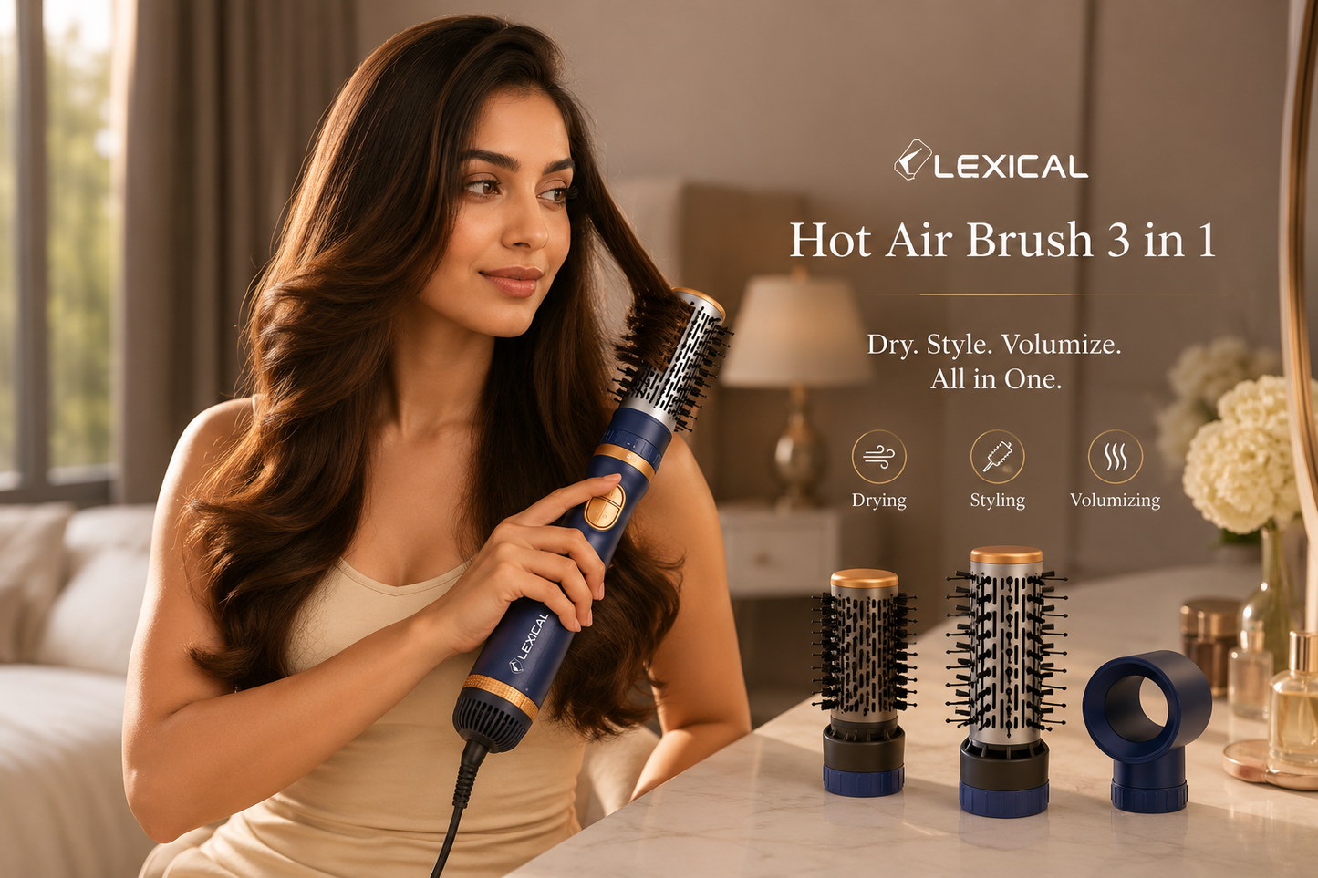 3 in 1 Hot Air Brush Set