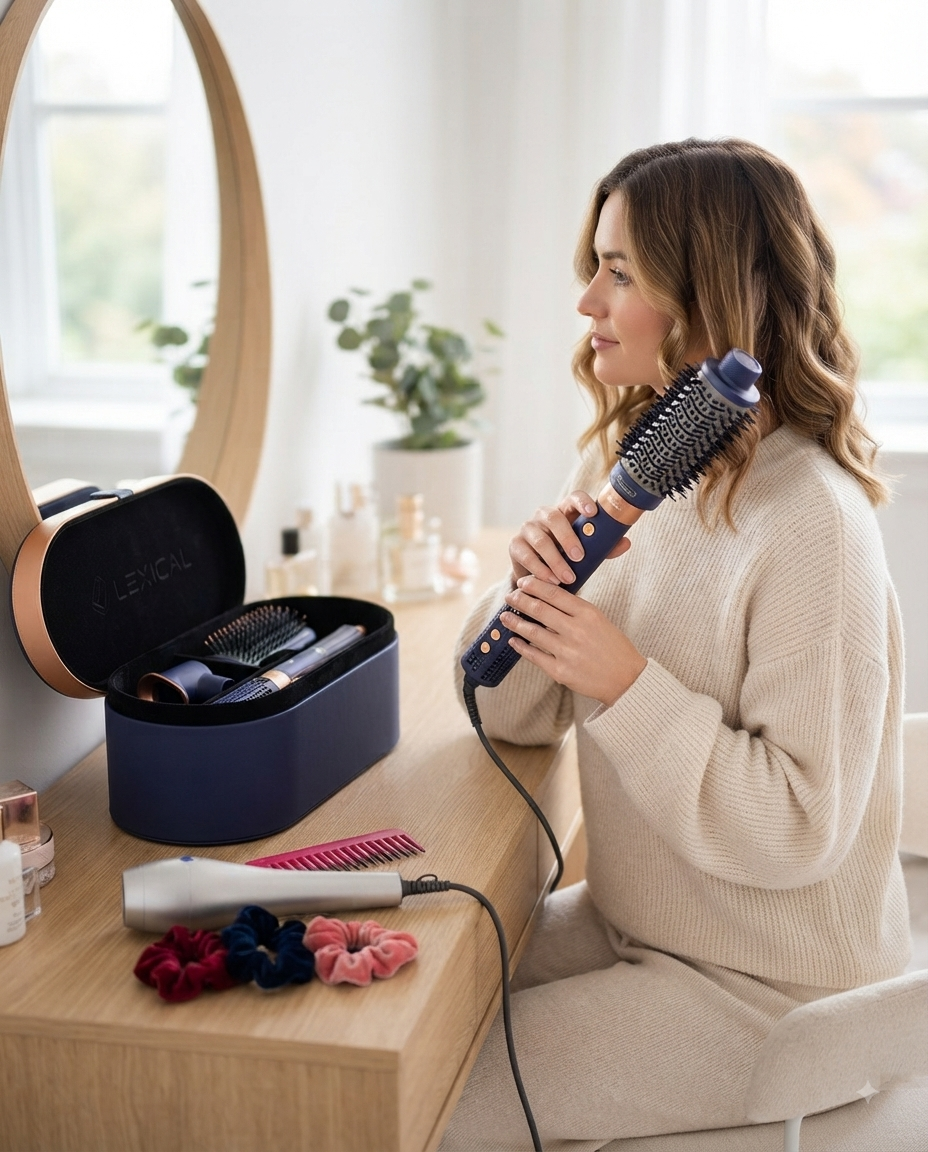 Lexical 6-in-1 BLDC Hot Air Brush & Hair Styler Kit | 1300W