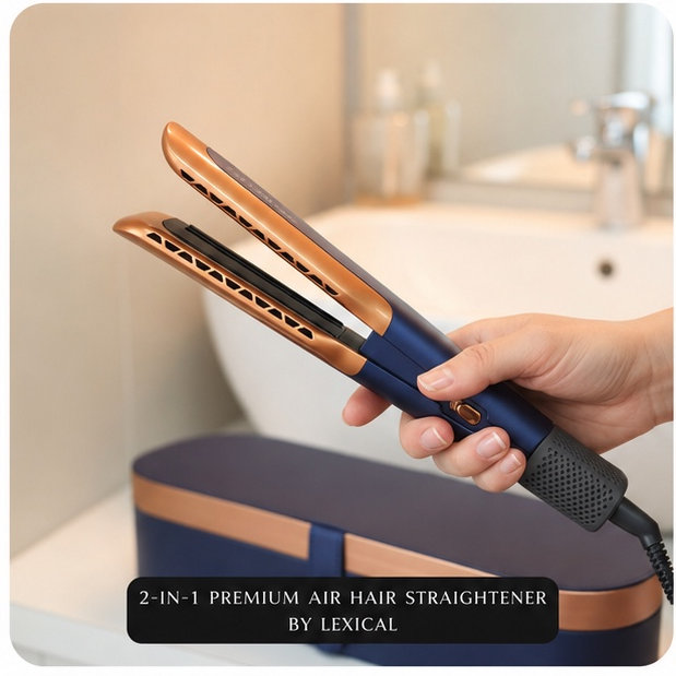Lexical 2-in-1 High-Speed BLDC Hair Dryer & Hair Straightener | Ionic Hot Air Styler