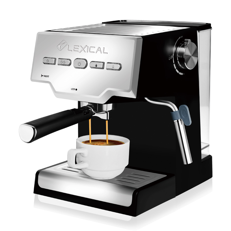 LEXICAL 20-Bar Espresso Coffee Machine with Milk Frother | 850W Coffee Maker